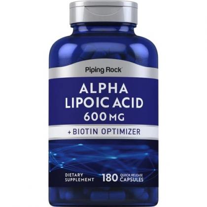 【美国直邮】α-硫辛酸加生物素胶囊 600mg 180粒