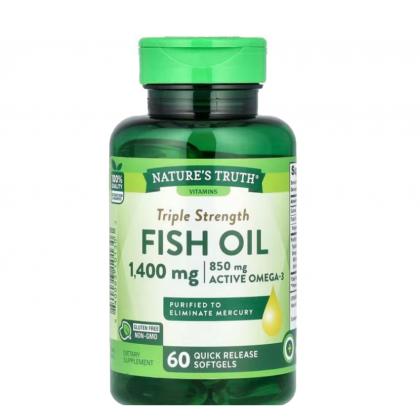 【临期特价】三倍鱼油软胶囊 1400mg 60粒 20260701