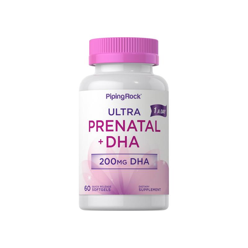 孕妇综合维生素 + DHA 软胶囊，60 粒