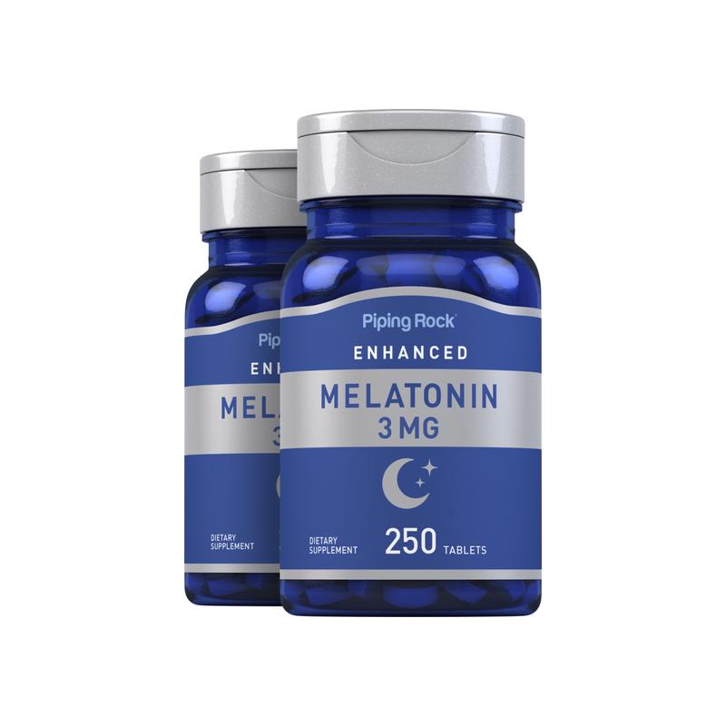 褪黑素 3 毫克，250 片，共 2 瓶