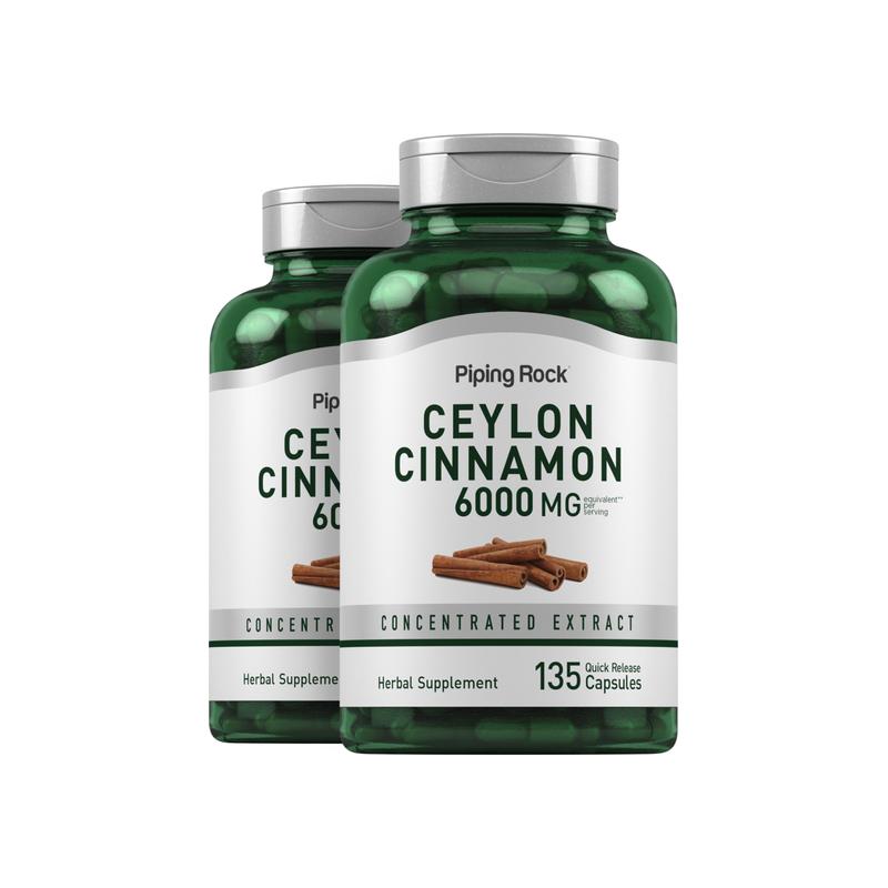 Ceylon Cinnamon,6000 毫克（每份）,135 速释 胶囊,2 瓶
