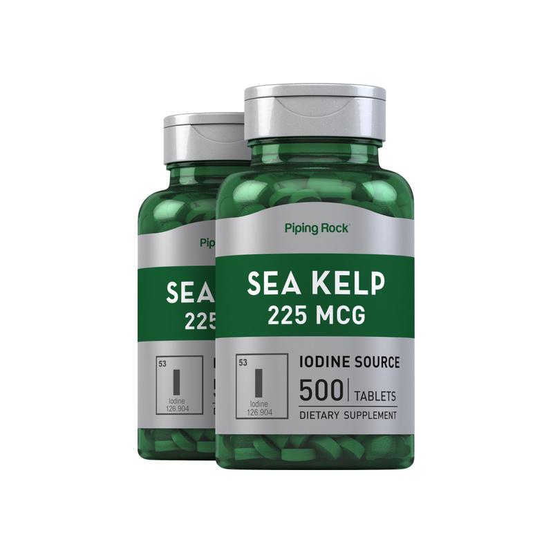 海带片（补碘），每片 225 微克，500 片 / 瓶，共 2 瓶