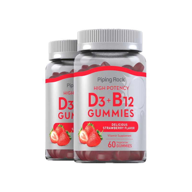 维生素 D3+B12 软糖（草莓味），60 粒软糖，共 2 瓶