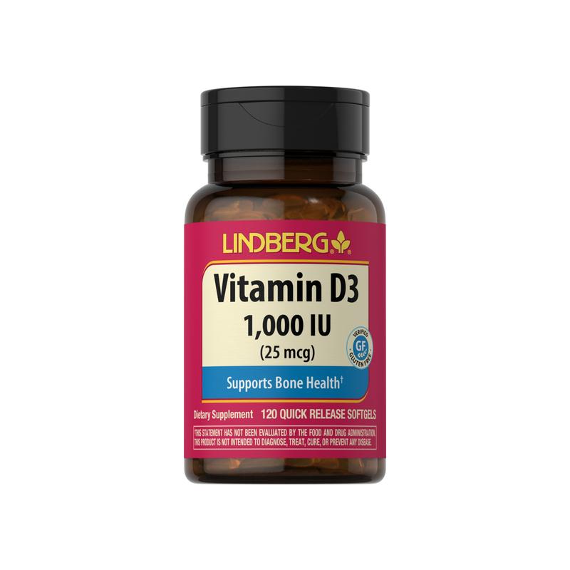 维生素 D3 软胶囊，每粒 1000  IU，120 粒