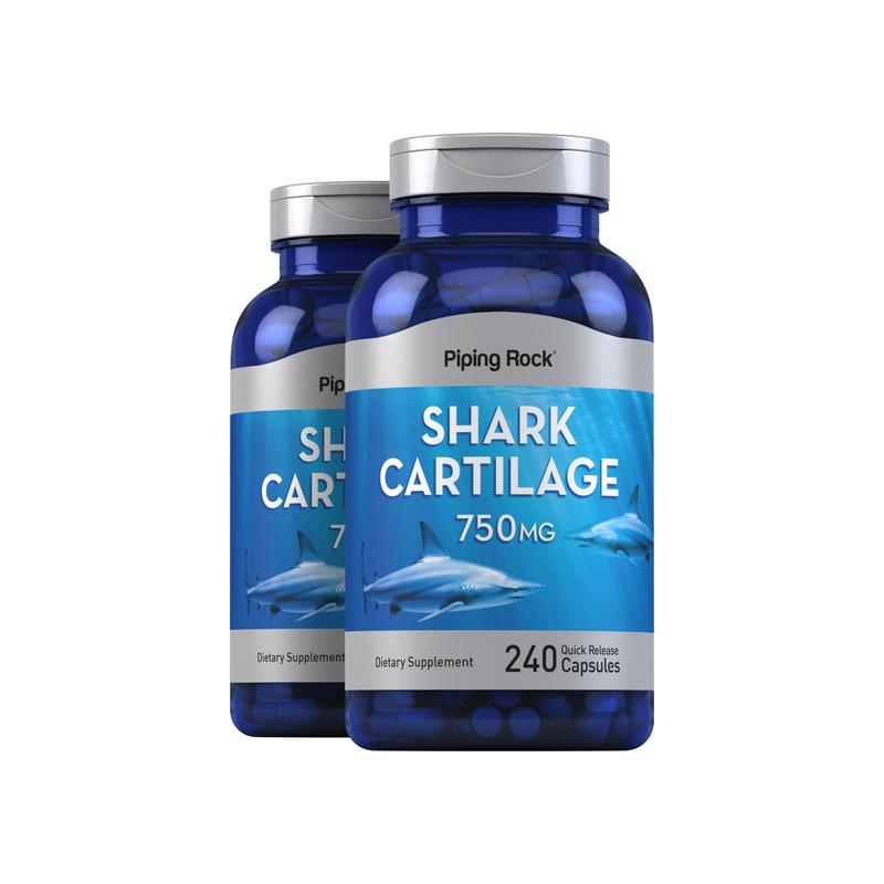 Shark Cartilage,750 毫克,240 速释 胶囊,2 瓶