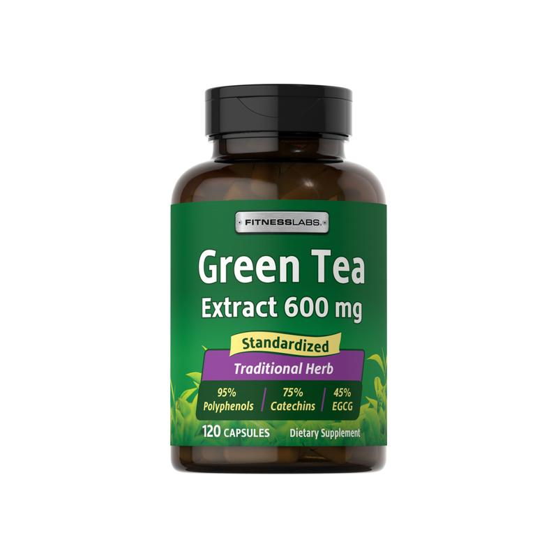 标准化绿茶提取物，每粒 600 毫克，120 粒胶囊