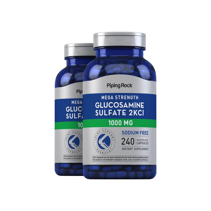 Mega 葡萄糖胺 Sulfate,1000 毫克,240 速释 胶囊,2 瓶