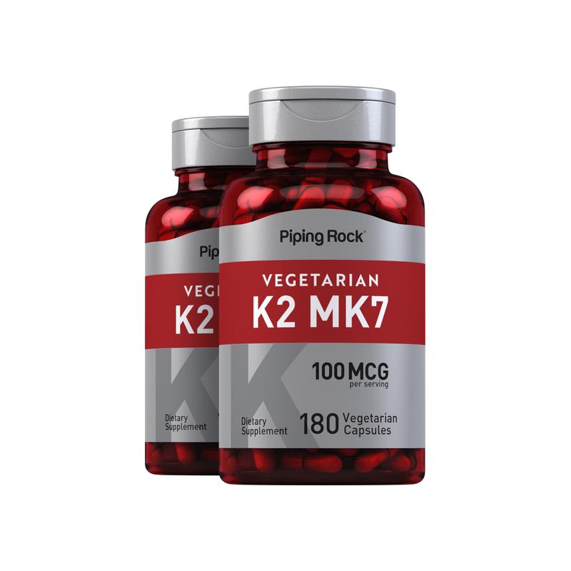 MK-7 型维生素 K2，每份 100 微克，180 粒，共 2 瓶
