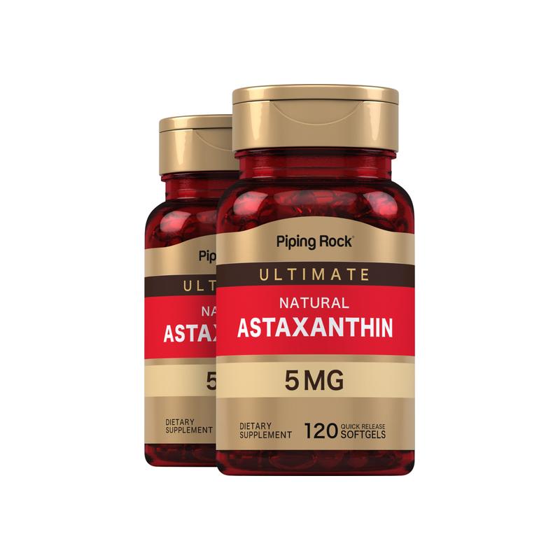 Astaxanthin,5 毫克,120 速释软胶囊,2 瓶