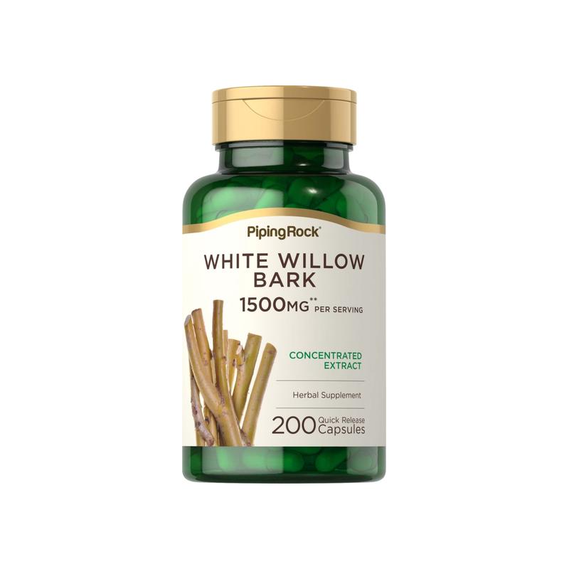 白柳树皮提取物，每份 1500 毫克，200 粒