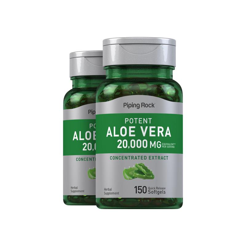 高浓度芦荟提取物，每份 20000 毫克，150 粒，共 2 瓶