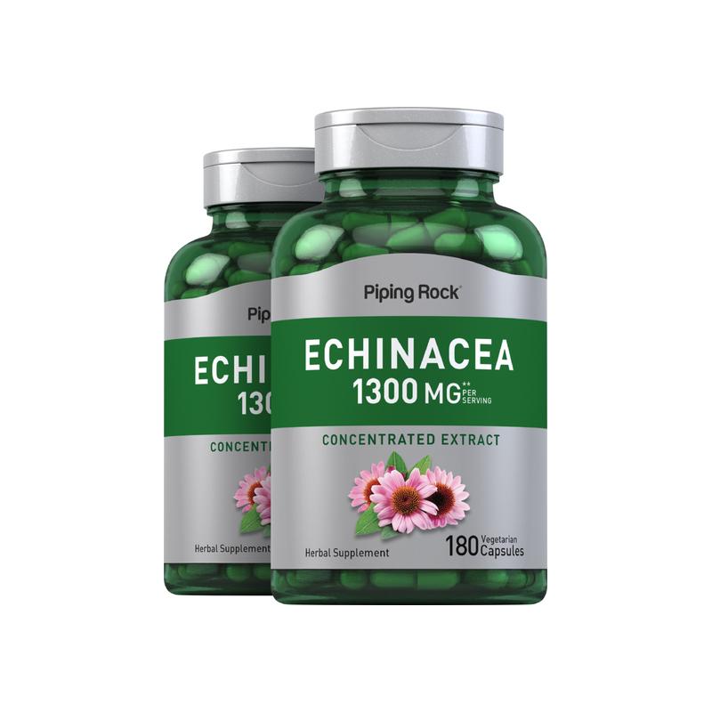 紫锥菊，每份 1300 毫克，180 粒 / 瓶，共 2 瓶