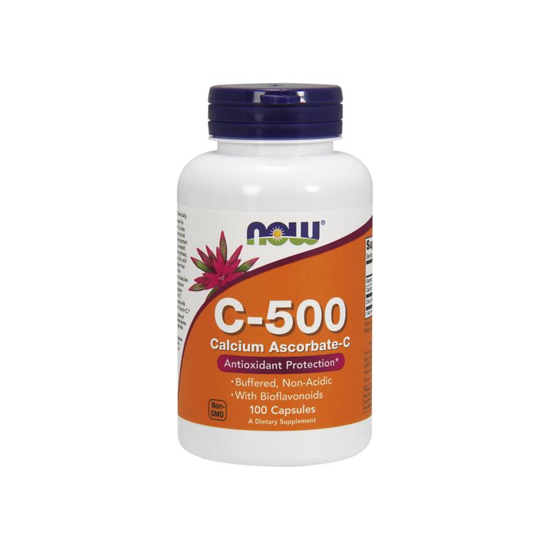 缓冲型维生素 C（抗坏血酸钙）胶囊，每粒 500 毫克，100 粒