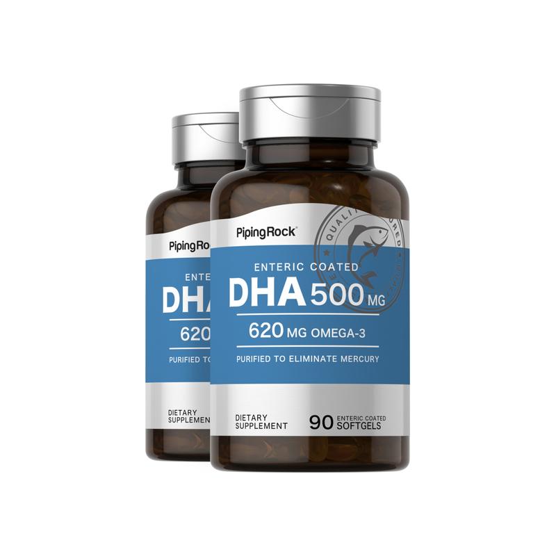 肠溶型 DHA，每粒 500 毫克，90 粒，共 2 瓶