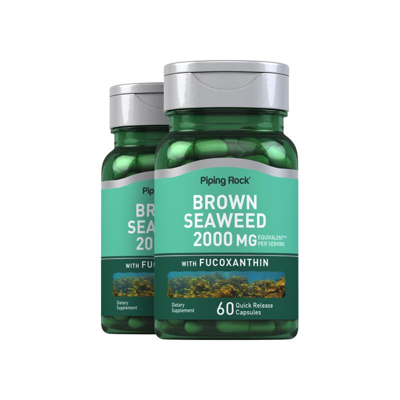 裙带菜提取物，每份 2000 毫克，60 粒，共 2 瓶