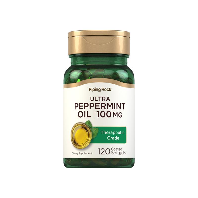 肠溶型高浓度薄荷油，每粒 100 毫克，120 粒包衣软胶囊