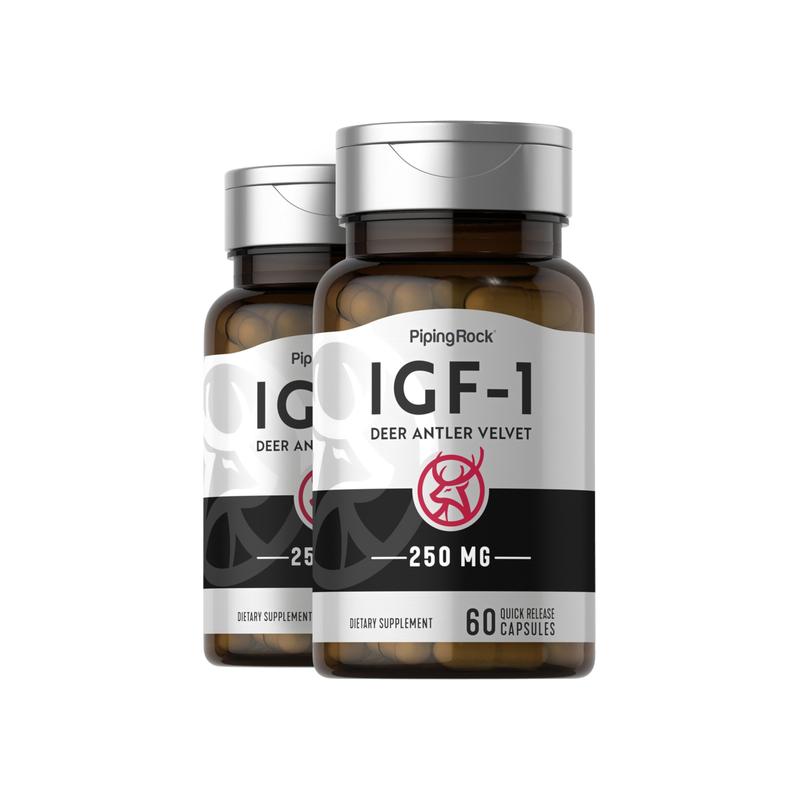 鹿胎盘 IGF-1 提取物，60 粒，共 2 瓶