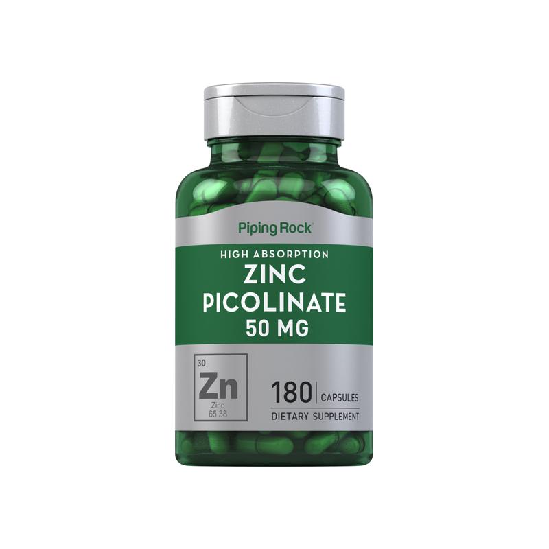 锌 Picolinate（High Absorption 锌）,50 毫克,180 速释 胶囊