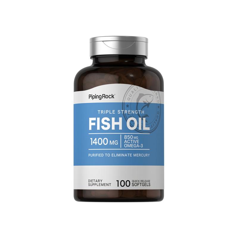 Triple Strength 欧米伽-3 鱼油 1400 毫克（850 毫克 Active 欧米伽...