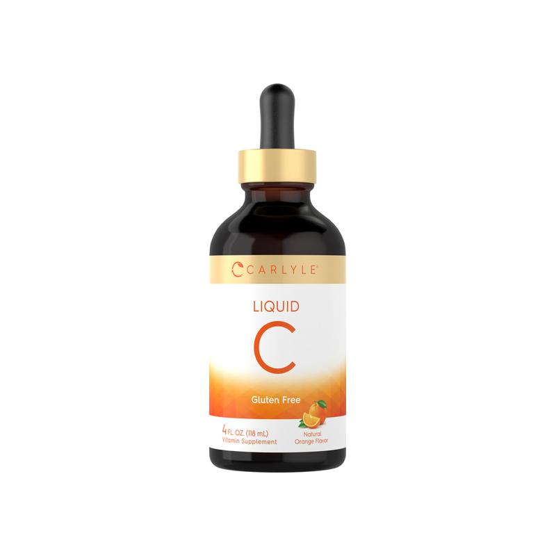 液体维生素 C（天然橙子味），4 液量盎司（118 毫升）滴管瓶