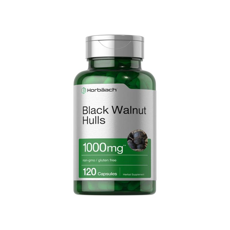 黑核桃壳提取物，每粒 1000 毫克，120 粒